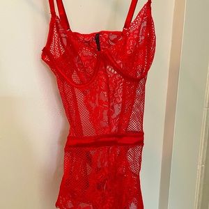 Red lace Valentine's Day Lingerie